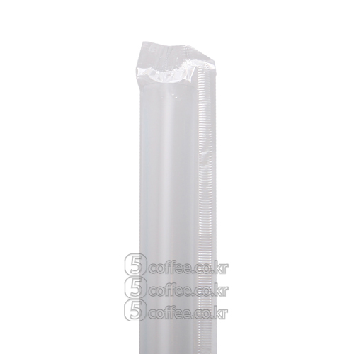 12mm 개별포장 버블티 빨대 투명 21cm